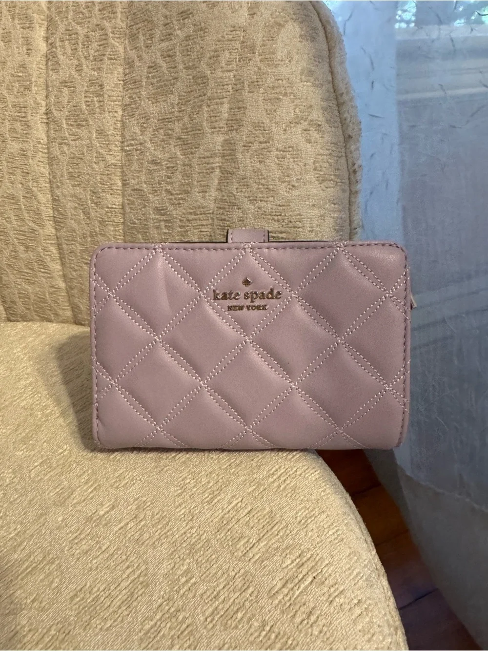 kate spade Quilted Lilac Card Wallet